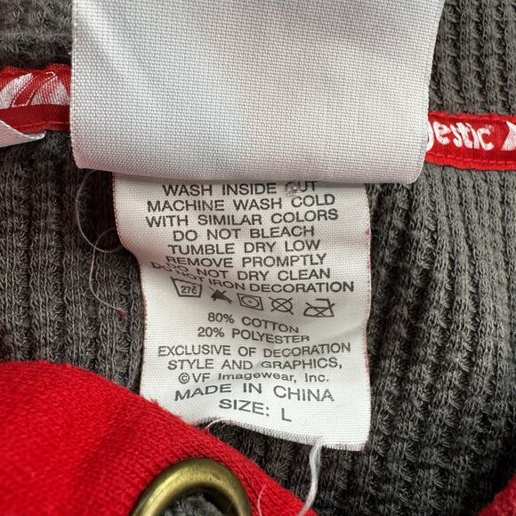 Majestic NHL Washington Capitals Hoodie Red Pullover Men's L Embroidered - Picture 7 of 14